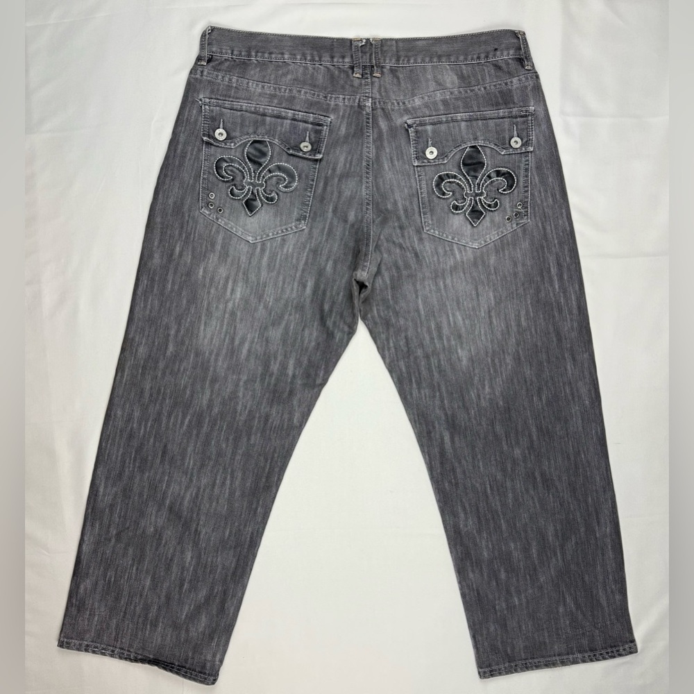 Vtg Avirex Mens Baggy Jeans 40 x 29 Y2K Wide Leg Skater Flap Pocket Denim B5